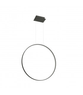 Rio Integrated LED Circle Pendant Ceiling Light Black 4000K 5520lm-1