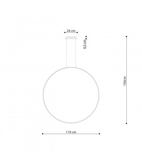 Rio Integrated LED Circle Pendant Ceiling Light White 3000K 7820lm-2