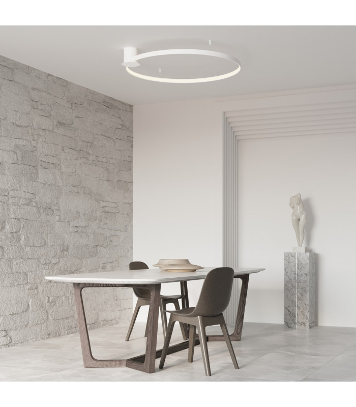 Rio Integrated LED LED Semi Flush Light White 4000K 3870lm-5