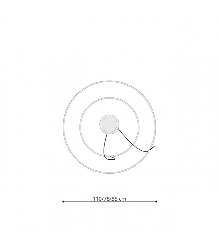 Rio Integrated LED Pendant Ceiling Light Black 3000K 9390lm-3