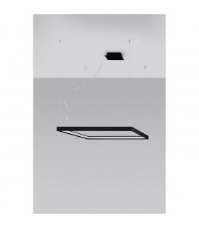 Nelya Integrated LED Square Pendant Ceiling Light Black 3000K 5757lm-2