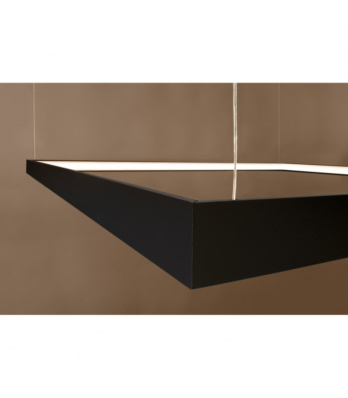 Nelya Integrated LED Square Pendant Ceiling Light Black 3000K 5757lm-5