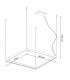 Nelya Integrated LED Square Pendant Ceiling Light Black 3000K 5757lm-6