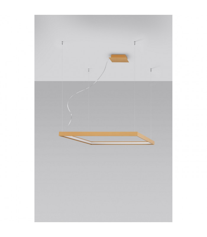 Nelya Integrated LED Square Pendant Ceiling Light Gold 3000K 5757lm-2
