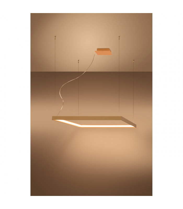 Nelya Integrated LED Square Pendant Ceiling Light Gold 3000K 5757lm-3