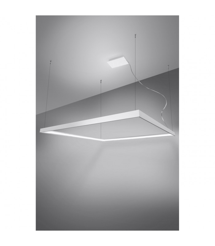 Nelya Integrated LED Square Pendant Ceiling Light White 4000K 5757lm-4