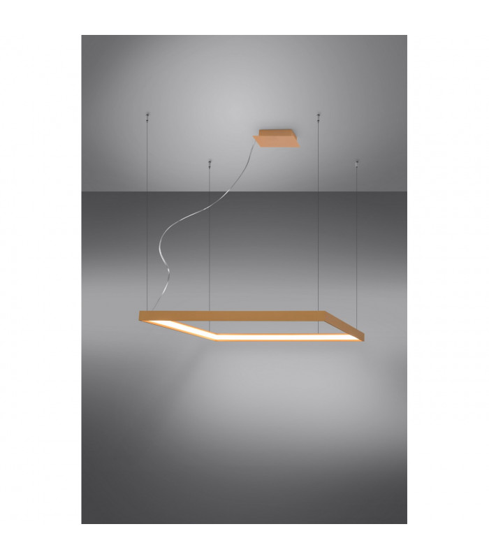 Nelya Integrated LED Square Pendant Ceiling Light Gold 4000K 5757lm-3