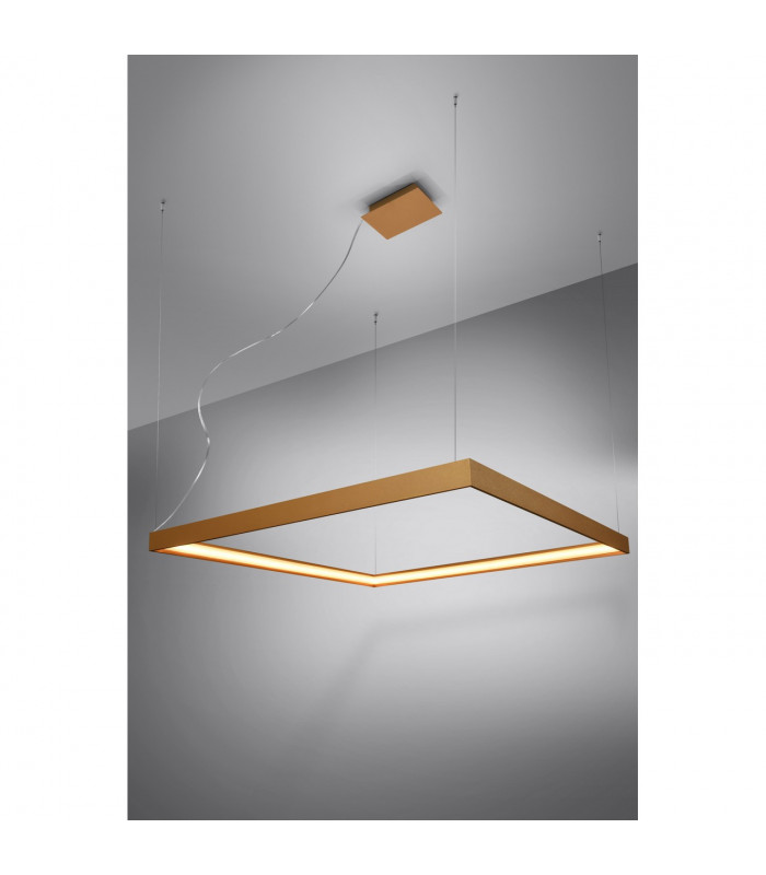 Nelya Integrated LED Square Pendant Ceiling Light Gold 4000K 5757lm-4