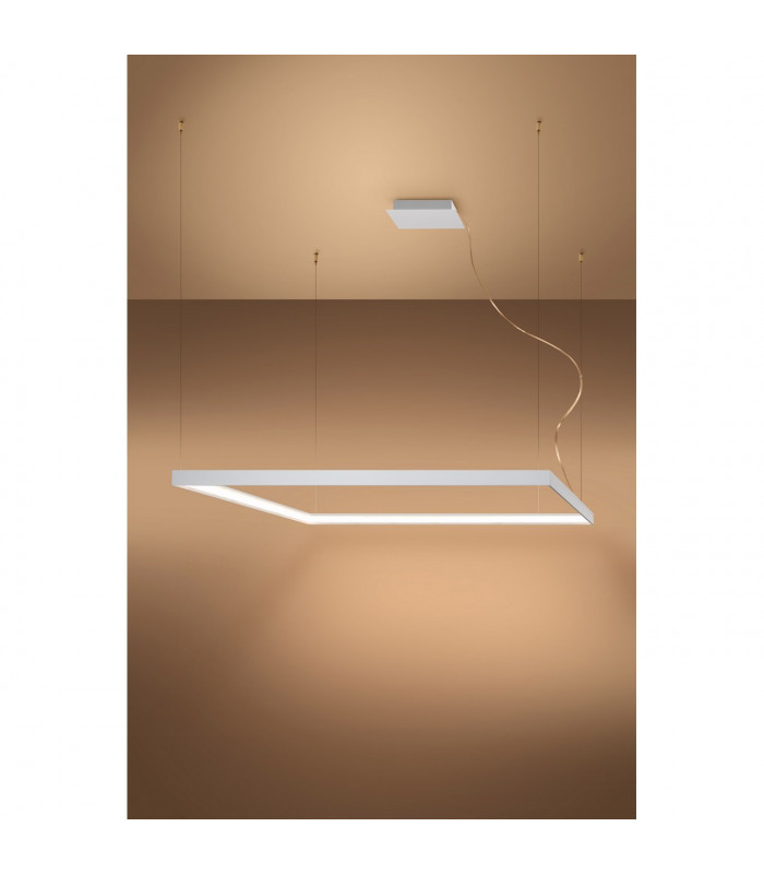 Nelya Integrated LED Square Pendant Ceiling Light White 3000K 8096lm-3
