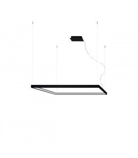Nelya Integrated LED Square Pendant Ceiling Light Black 3000K 8096lm-1
