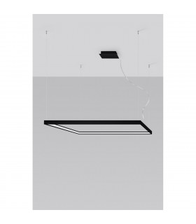 Nelya Integrated LED Square Pendant Ceiling Light Black 3000K 8096lm-2