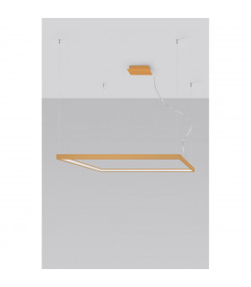 Nelya Integrated LED Square Pendant Ceiling Light Gold 4000K 8096lm-2