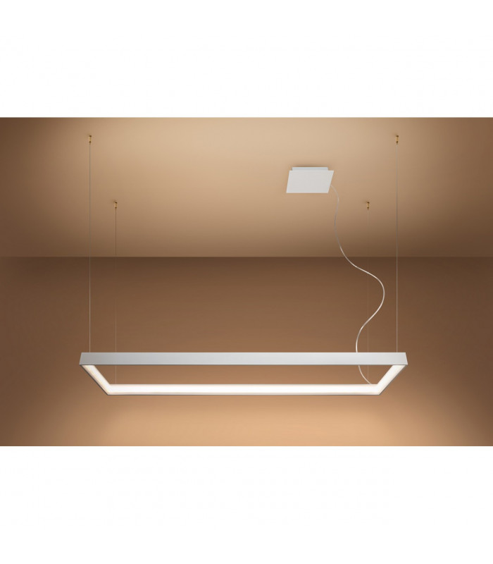 Tuula Integrated LED Rectangle Pendant Ceiling Light White 3000K 5757lm-4