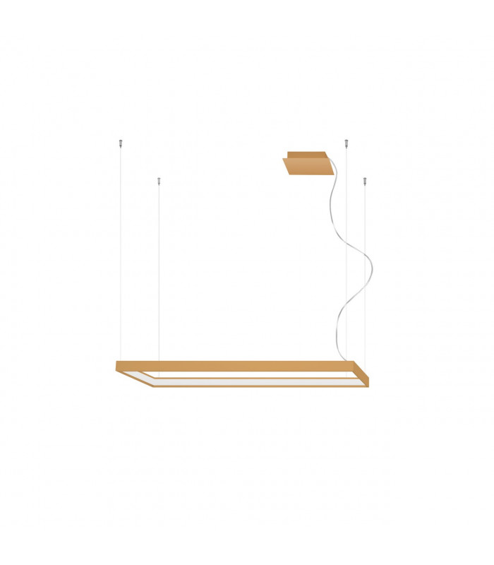 Tuula Integrated LED Rectangle Pendant Ceiling Light Gold 3000K 5757lm-1