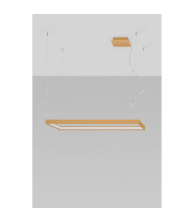 Tuula Integrated LED Rectangle Pendant Ceiling Light Gold 3000K 5757lm-2