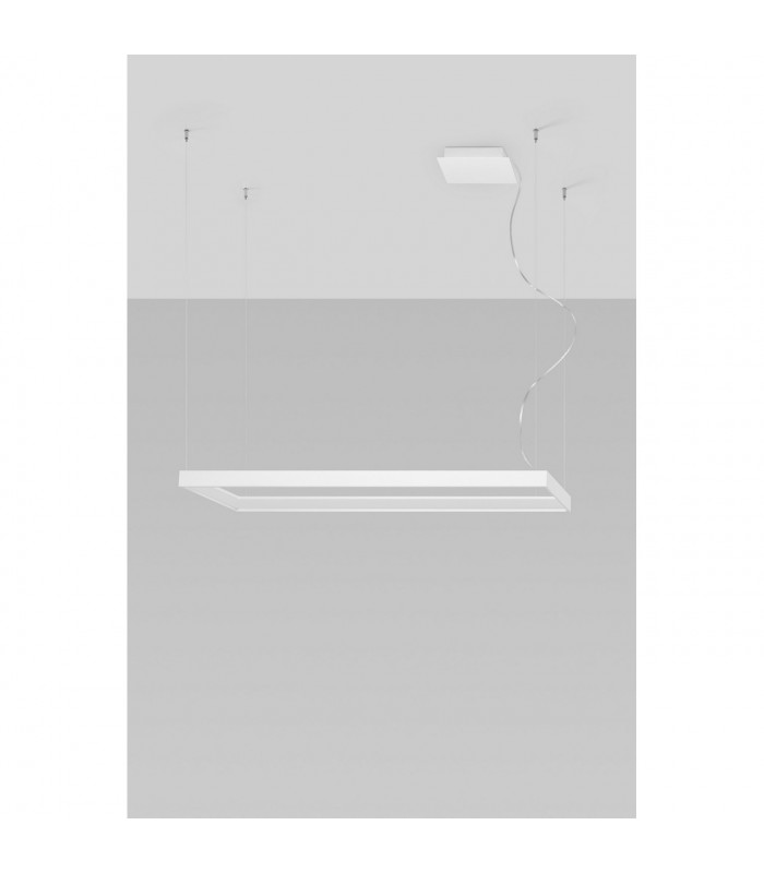 Tuula Integrated LED Rectangle Pendant Ceiling Light White 4000K 5757lm-2