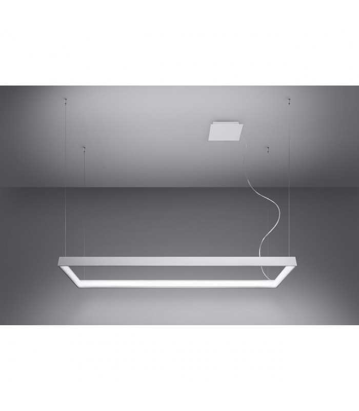 Tuula Integrated LED Rectangle Pendant Ceiling Light White 4000K 5757lm-4