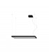 Tuula Integrated LED Rectangle Pendant Ceiling Light, Black, 4000K, 5757lm