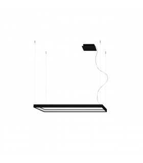 Tuula Integrated LED Rectangle Pendant Ceiling Light, Black, 4000K, 5757lm