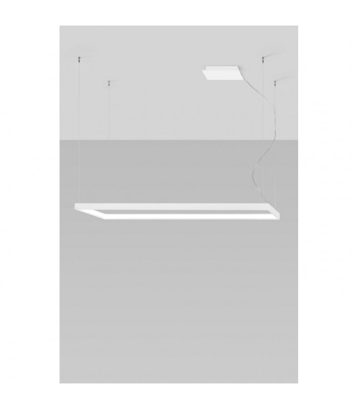Tuula Integrated LED Rectangle Pendant Ceiling Light White 3000K 5751lm-2