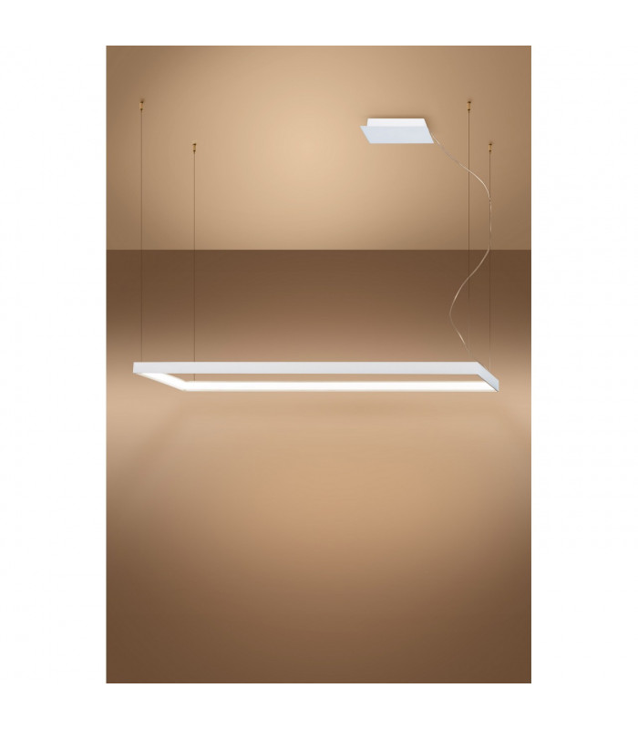Tuula Integrated LED Rectangle Pendant Ceiling Light White 3000K 5751lm-3