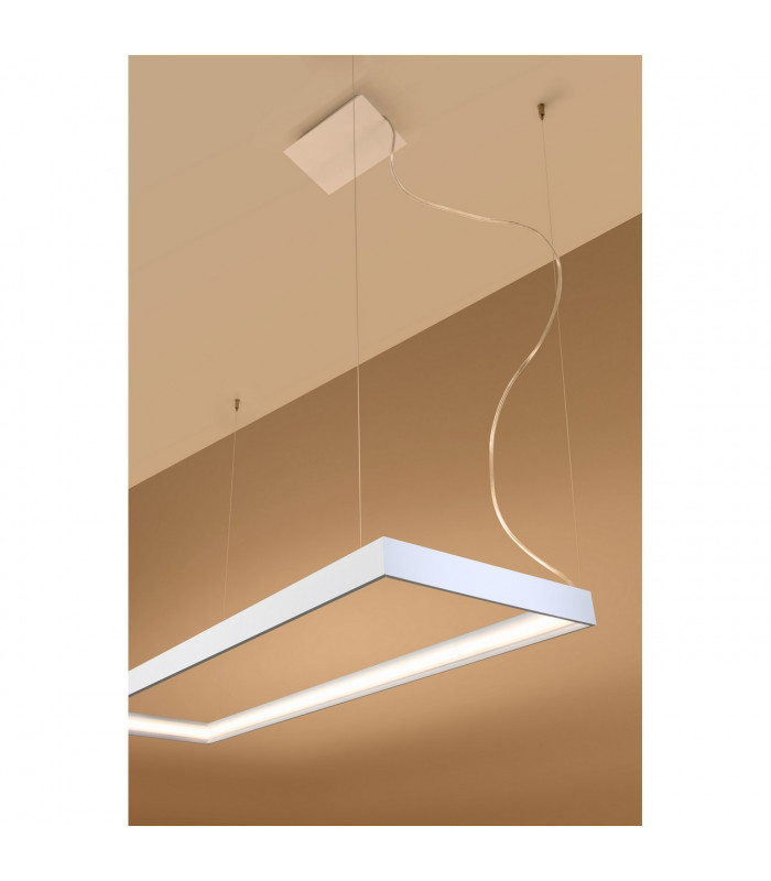Tuula Integrated LED Rectangle Pendant Ceiling Light White 3000K 5751lm-5