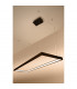 Tuula Integrated LED Rectangle Pendant Ceiling Light, Black, 3000K, 5751lm