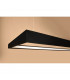 Tuula Integrated LED Rectangle Pendant Ceiling Light, Black, 3000K, 5751lm