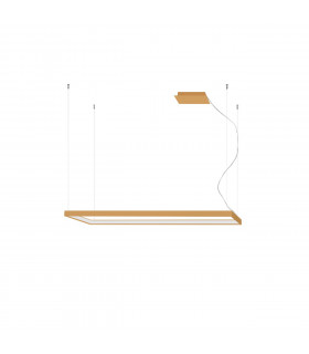 Tuula Integrated LED Rectangle Pendant Ceiling Light Gold 3000K 5751lm-1