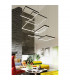 Tuula Integrated LED Rectangle Pendant Ceiling Light, Black, 4000K, 8096lm