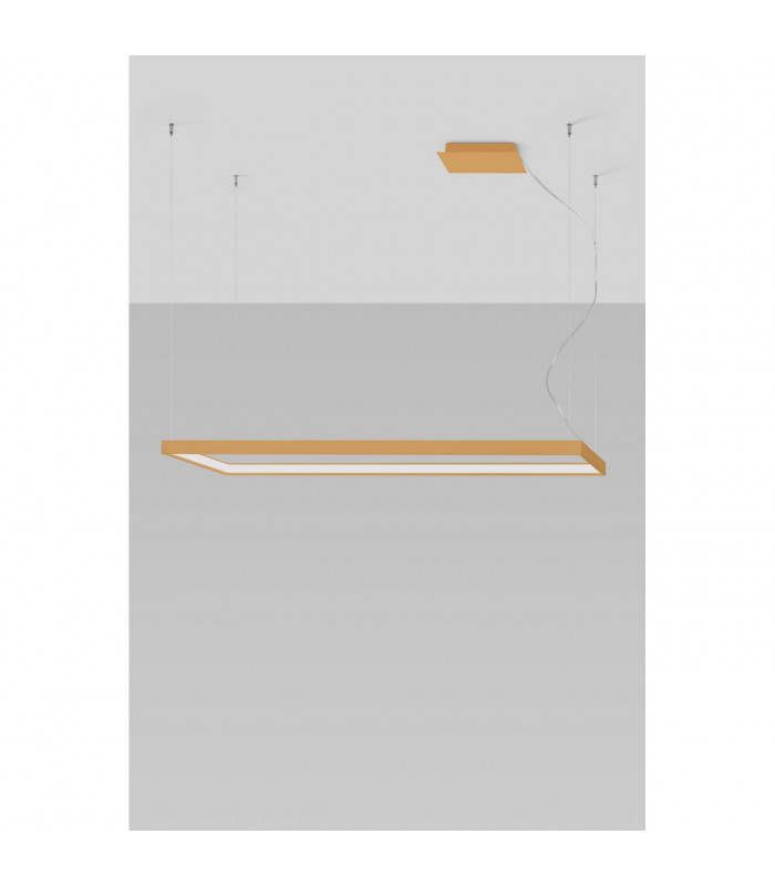 Tuula Integrated LED Rectangle Pendant Ceiling Light Gold 4000K 8096lm-2