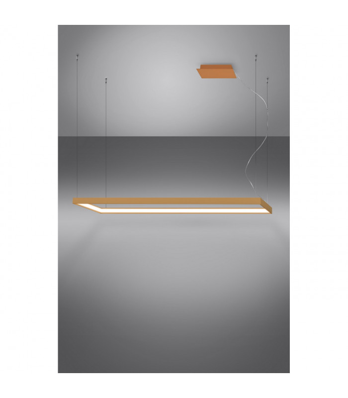 Tuula Integrated LED Rectangle Pendant Ceiling Light Gold 4000K 8096lm-3
