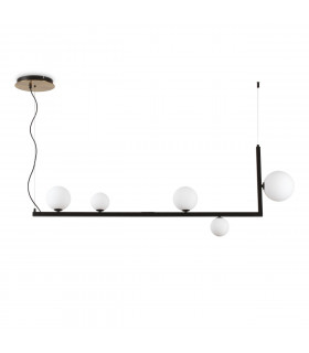 Birds Globe Bar Pendant Ceiling Light Black-1