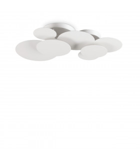 Cloud Circles Decorative Flush Ceiling Light White 74cm 3000K-1