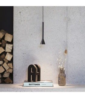 Diesis Led Slim Dome Pendant Ceiling Light Black 3000K-2