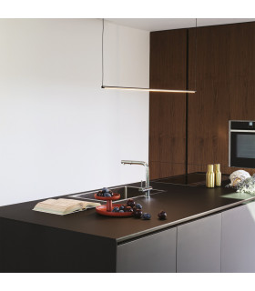 Essence Integrated Led Pendant Ceiling Light Black 126cm 3000K-2