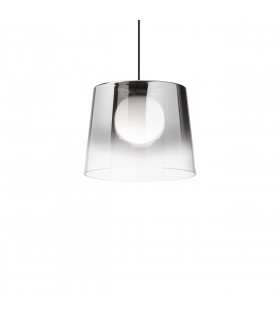 Fade Dome Pendant Ceiling Light Glass Chrome Shade-1