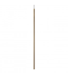 Filo Tall Slim Pendant Ceiling Light Brass 3000K