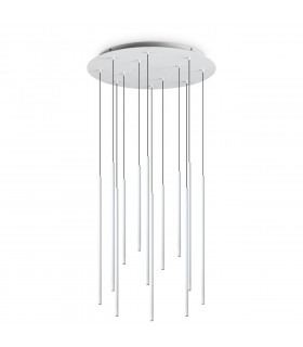 Filo Decorative 12 Drop Cluster Pendant Ceiling Light White 3000K