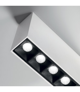 Lika Rectangle 5 Light Surface Mounted Downlight White 13.5cm 3000K-1
