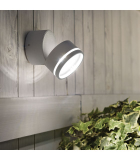 Omega Round Single Spotlight White IP54 3000K-2