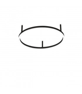 Oracle Ring Integrated Led Semi Flush Light Black 50cm 3000K-1