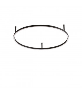 Oracle Ring Integrated Led Semi Flush Light Black 70cm 3000K-1