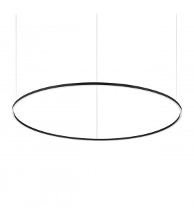 Oracle Ring Integrated Led Pendant Ceiling Light Black 150cm 3000K