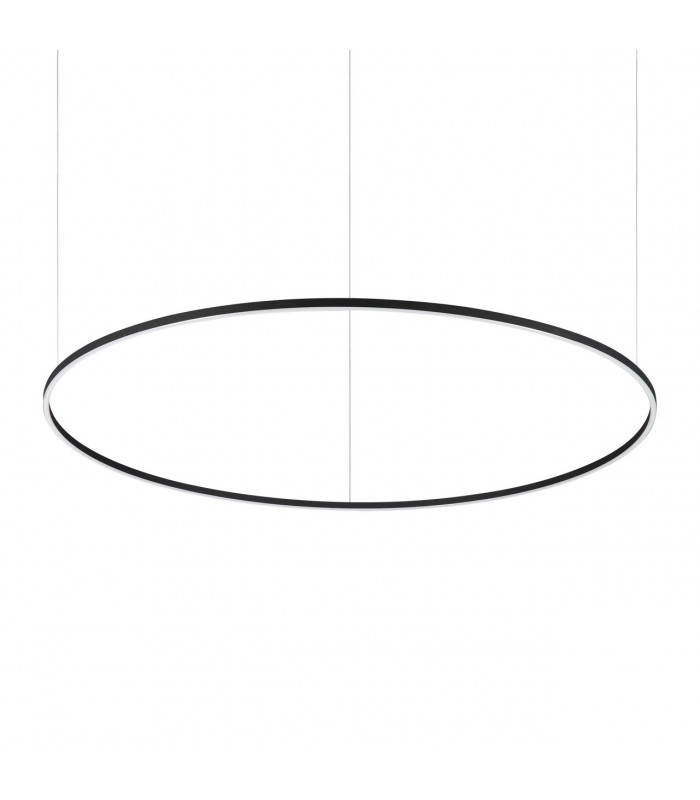 Oracle Ring Integrated Led Pendant Ceiling Light Black 150cm 3000K