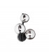 Perlage 3 Globe Light Wall Lamp Black-1