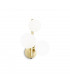 Perlage 3 Globe Light Wall Lamp Brass