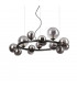 Perlage 14 Light Round Globe Pendant Ceiling Light Black-1
