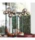 Perlage 14 Light Round Globe Pendant Ceiling Light Black-2