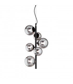 Perlage 6 Light Globe Pendant Ceiling Light Black